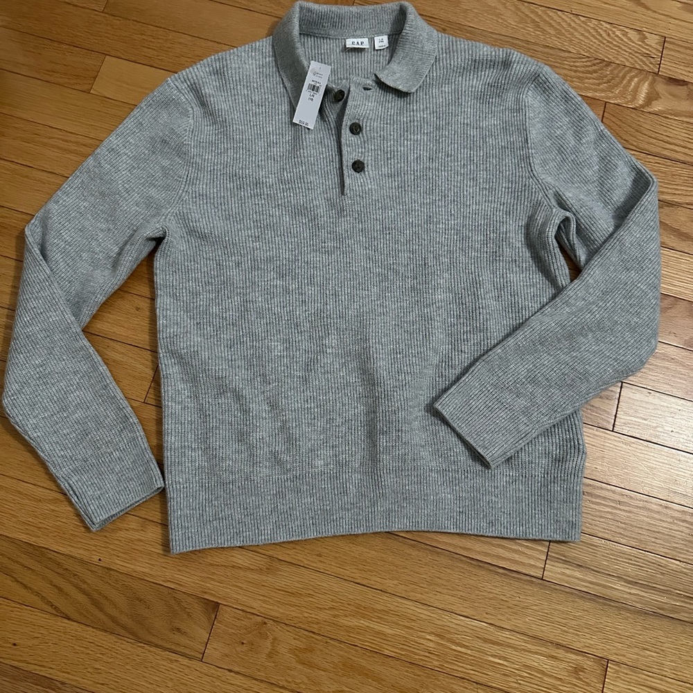 Kids Gap Gray Ribbed sweater (L)